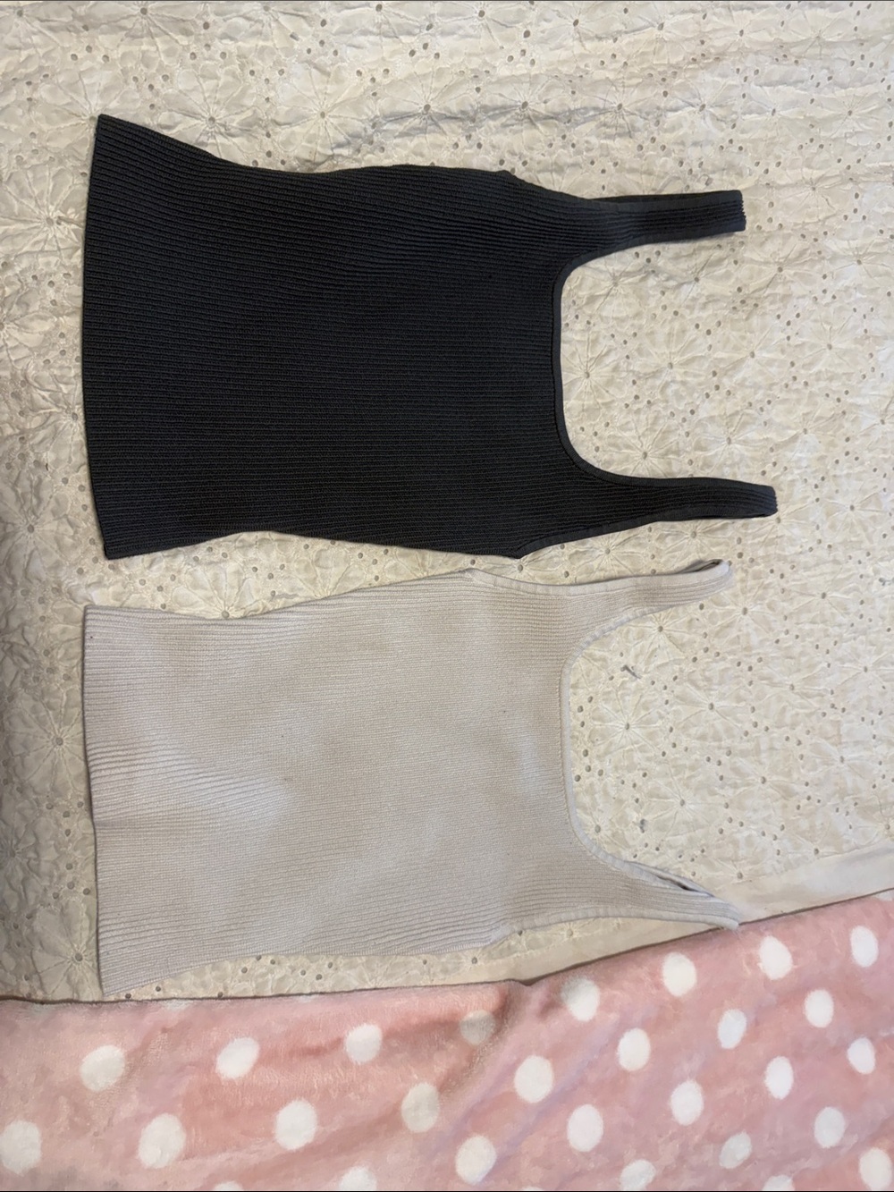 Babaton from Aritzia Ribbed Tank — Black & Off White